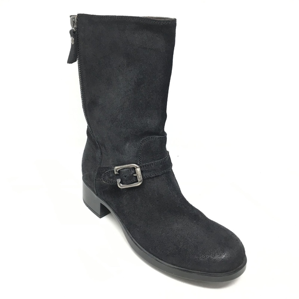 AGL Mid Calf Boots Size 37.5/7.5 Black Leather